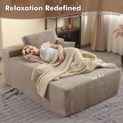 OVIOS 67''x48'' Chaise Lounge Chair Indoor, Oversized Upholstered Sofa Bed